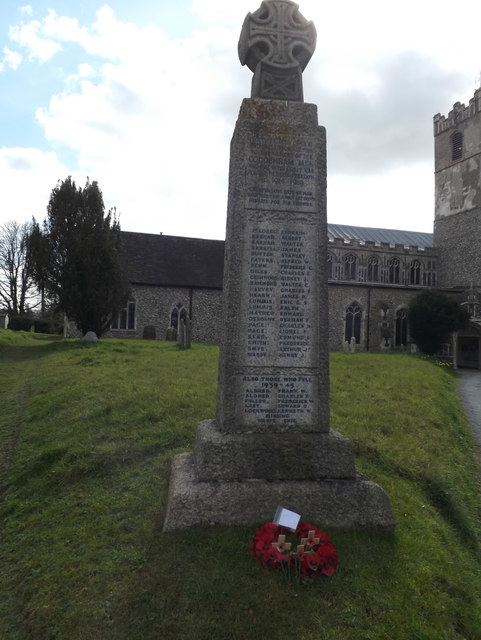 Coddenham War Memorial at St.Mary's Church
