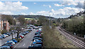 London Road car park and railway line, Stroud