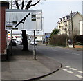 Gloucester Road direction sign on the approach to the A40 junction, Cheltenham