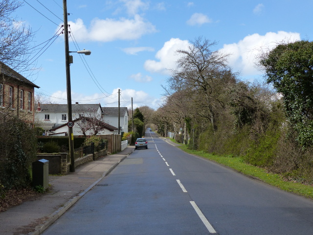 Old Newton Road, looking towards Bovey Tracey