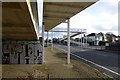 Footbridge with graffiti over Boundary Road