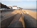 Entering the beach at Sandgate