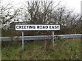 Creeting Road East sign