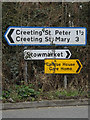 Roadsigns on Creeting Road East