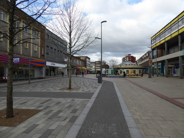 Part of Hemel Hempstead town centre in... © Jeremy Bolwell :: Geograph