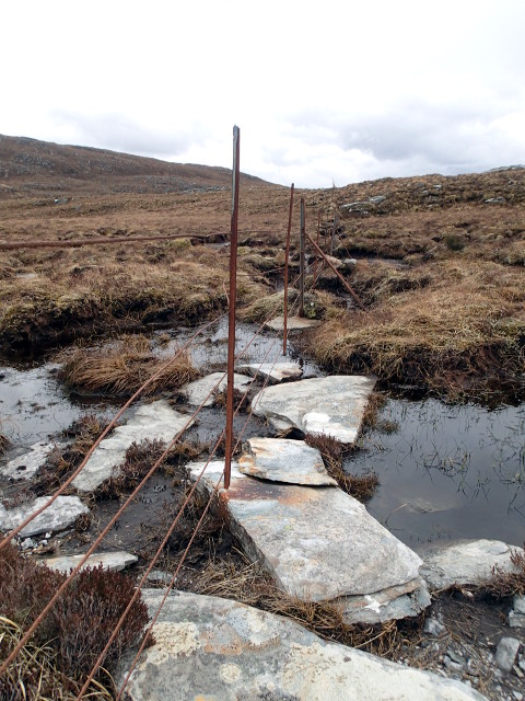 Remains of fence below Beinn Donuill