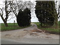 TM0757 : Entrance to Creeting Hall & footpath to the B1113 Stowmarket Road by Geographer
