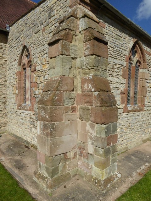 Buttresses, Severn Stoke church 