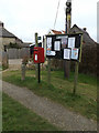 TM0660 : Village Notice Board & Post Office Church Road Postbox by Geographer