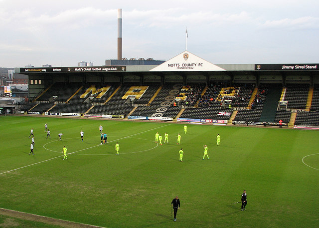 Ready for the kick-off at Meadow Lane