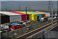 Industrial units beside the railway at Rainham