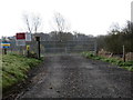 Track crossing the Malton to York railway line near New Cut