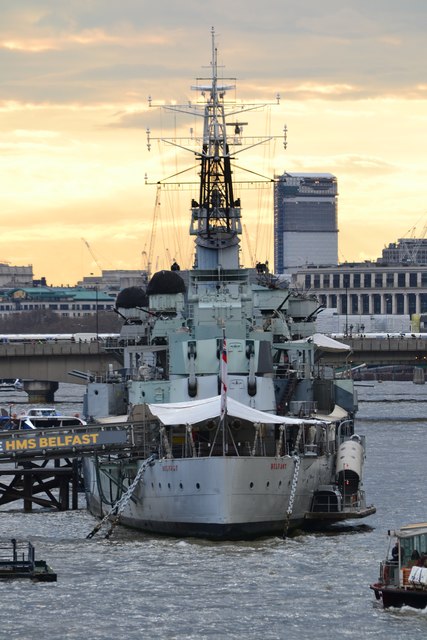 HMS Belfast from Tower Bridge © David Martin cc-by-sa/2.0 :: Geograph ...