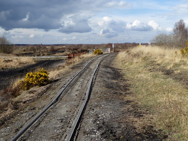 Peatland railway near Lough Boora
