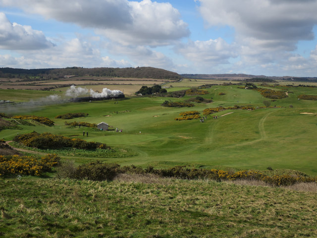 Steam train passing Sheringham Golf... © Hugh Venables :: Geograph ...