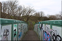 NS2342 : Footbridge over Railway by Billy McCrorie