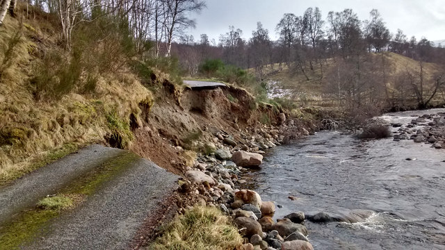 Road washed away