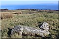 NS0422 : Stones near Torr an Fhiannaidh by Leslie Barrie