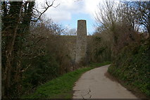 SW6526 : Former mine engine house, Loe Valley by Christopher Hilton