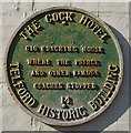 Plaque at the Cock Inn on Holyhead Road