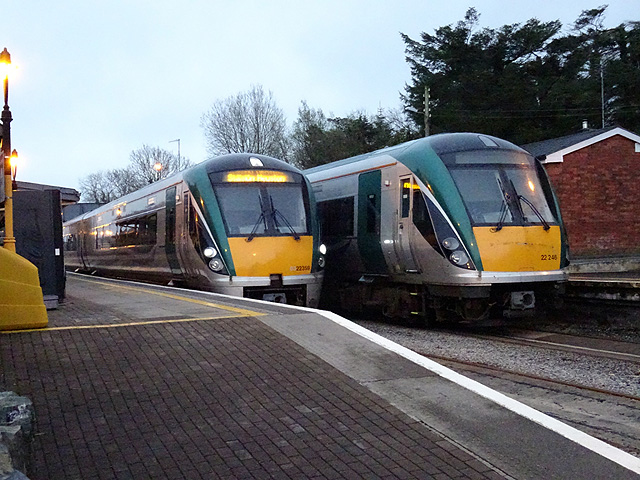 Trains standing in Westport Station © John Lucas cc-by-sa/2.0 ...