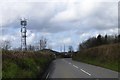 Communications mast and industrial buildings at Crossparks