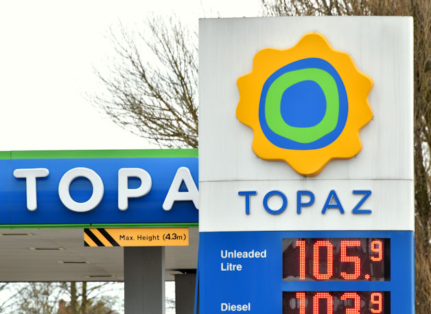 Topaz petrol station, Comber (April 2016)