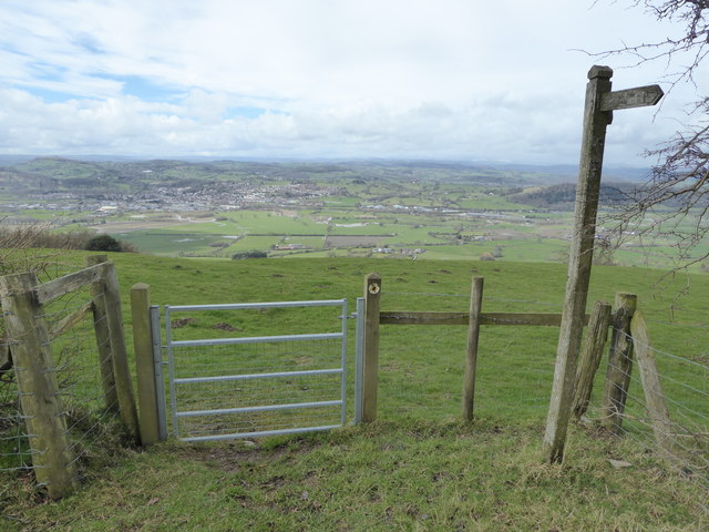 On Offa's Dyke Path on Long Mountain above Welshpool
