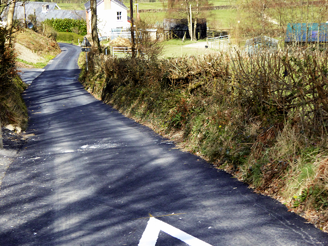Narrow Lane from Station to Hamlet at Aberffrwd