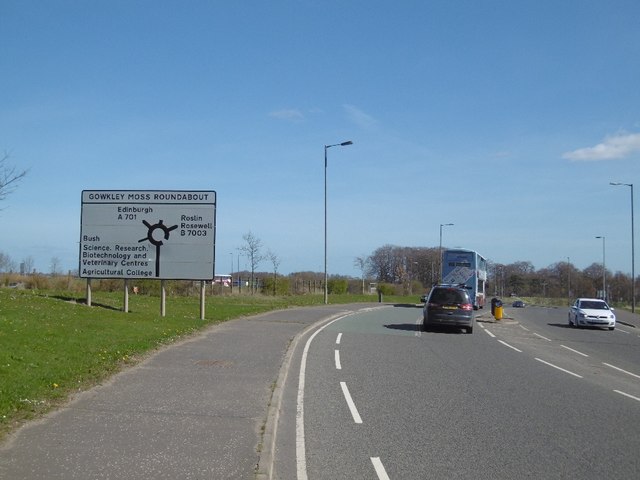 A701 Gowkley Moss deviation © Richard Webb :: Geograph Britain and Ireland