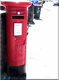ST3386 : King George V pillarbox outside Nash Stores, Newport by Jaggery
