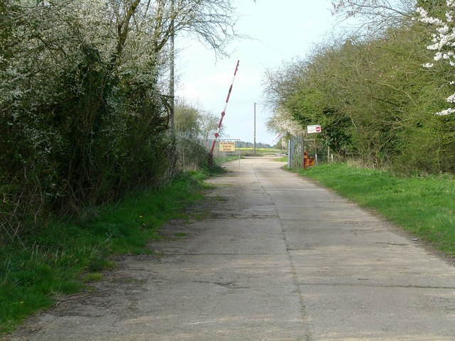The entrance to Spanhoe Airfield