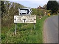 Pre-Worboys road sign, Whetsted Road, Whetsted