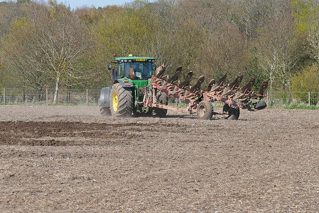 Ploughing in progress, Wisley