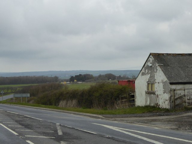 End of barn by A39 north of Coppathorne