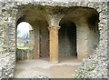 ST6416 : Pillar and vaulting, Sherborne Old Castle by Humphrey Bolton