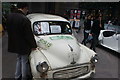 View of a Morris Traveller in the "For Sale" section of the Classic Car Boot Sale