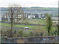 The Medway bridges from the North Downs Way near Cuxton