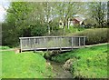 Footbridge over stream in Bourton Park, Buckingham