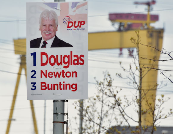 Assembly election poster, Bloomfield Avenue, Belfast (April 2016)