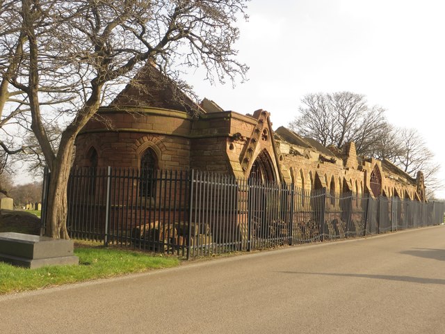 Southern Catacomb entrance building, Anfield Cemetery, Liverpool
