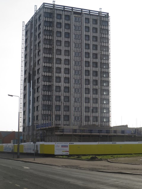Tower block refurbishment, Liverpool