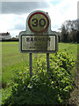 TM1250 : Barham Village Name sign on Norwich Road by Geographer
