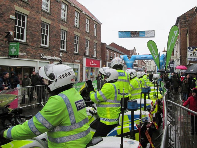 Tour  de  Yorkshire  2016  Police  motorbikes  in  Toll  Gavel
