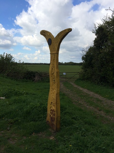 Cycle route marker post