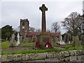 SJ4668 : War memorial and church, Great Barrow by Dave Dunford