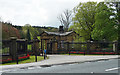 Lodge and gates near Broughton