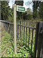 Footpath sign off Norwich Road