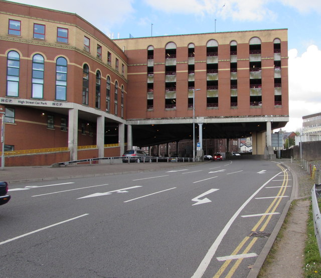 East side of the NCP High Street Car Park, Newport