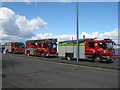 NT1378 : Fire appliances at Queensferry by M J Richardson